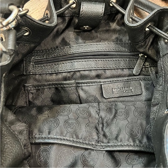 Michael Kors Black Shoulder Bag with Silver Accents - Picture 4 of 4